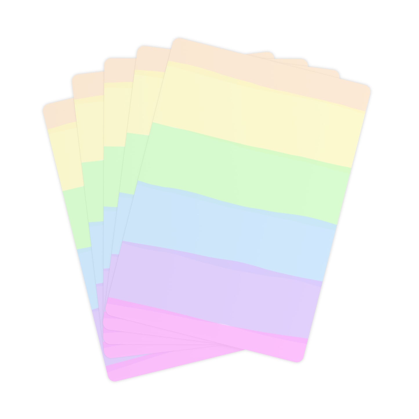 Pastel Rainbow Poker Cards