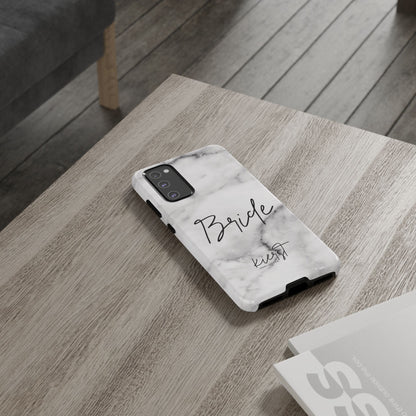 Bride Lived-In White and Grey Marble Samsung Galaxy Phone Case