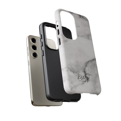 Lived-In White and Grey Marble Samsung Galaxy Case | Soft Strength, Redefined