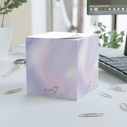 Lilac Marble Note Cube