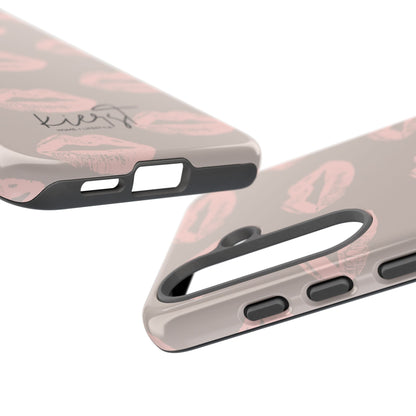Pillow Talk–Inspired Lips on Oat Samsung Galaxy Case