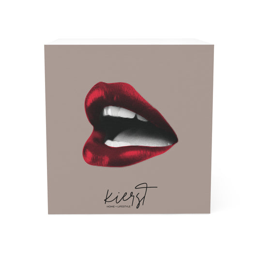 Vintage Red Lips Note Cube