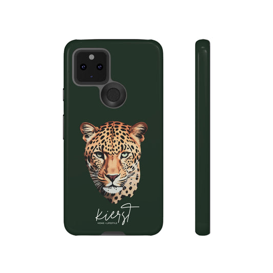 Leopard Head on Signature Midnight Pine Google Pixel Phone Case