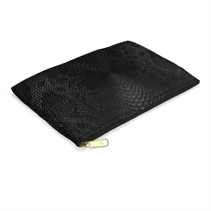 Black + Grey Snake Print Accessory Pouch