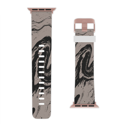 Black and Brown Marble Apple Watch Band