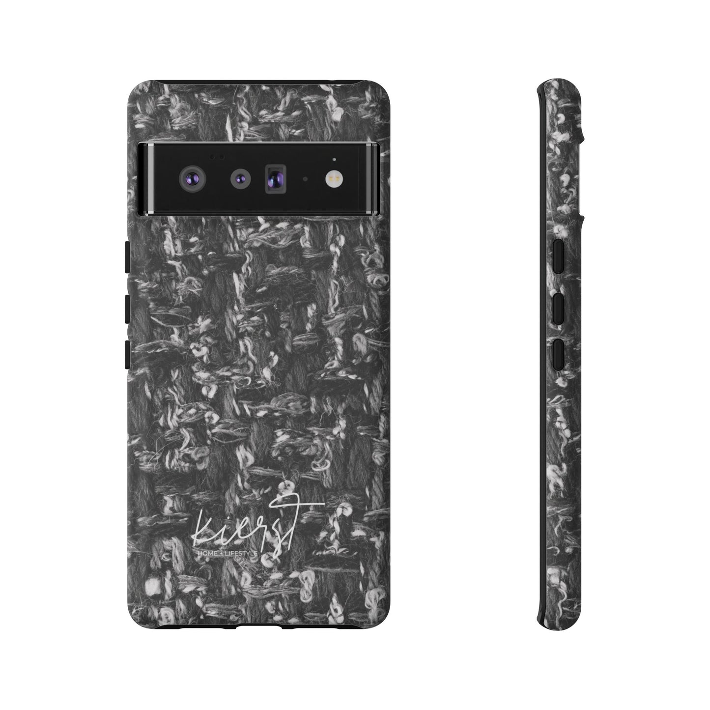 Grey Tweed Print Google Pixel Phone Case