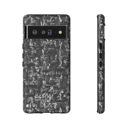 Grey Tweed Print Google Pixel Phone Case