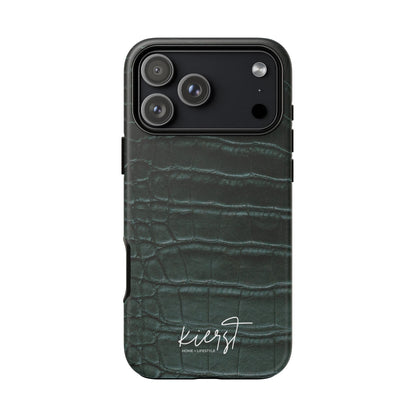 Emerald Crocodile Print iPhone Case