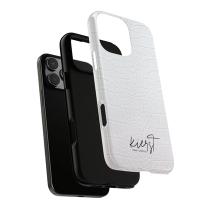 White Alligator iPhone Case