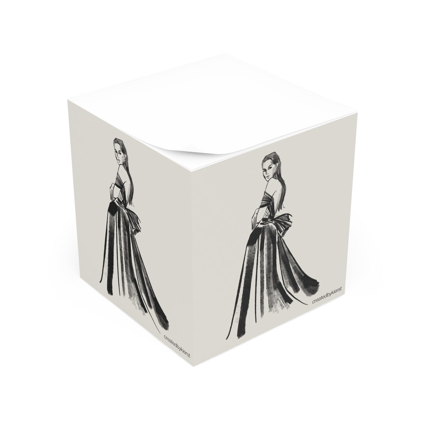 Fashion Illustration Note Cube