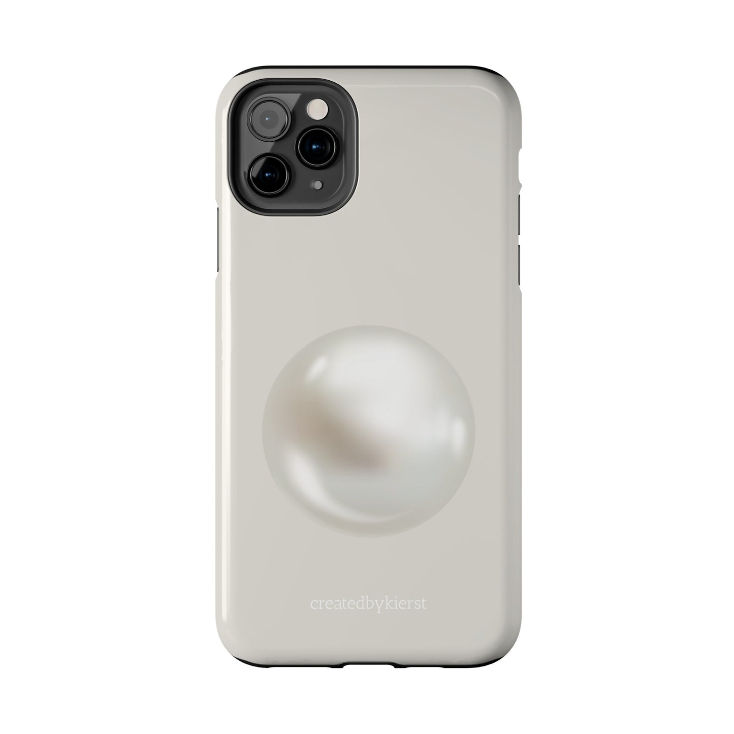 Single Pearl on Beige iPhone Case