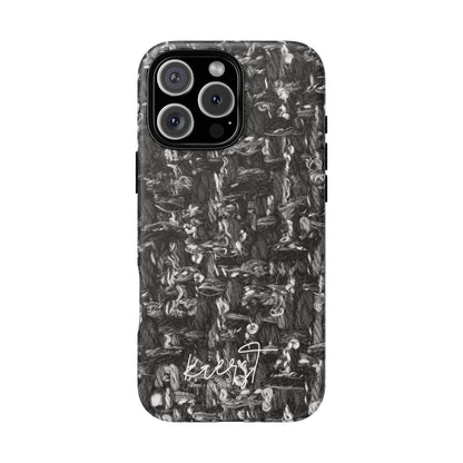 Grey Tweed Print iPhone Case