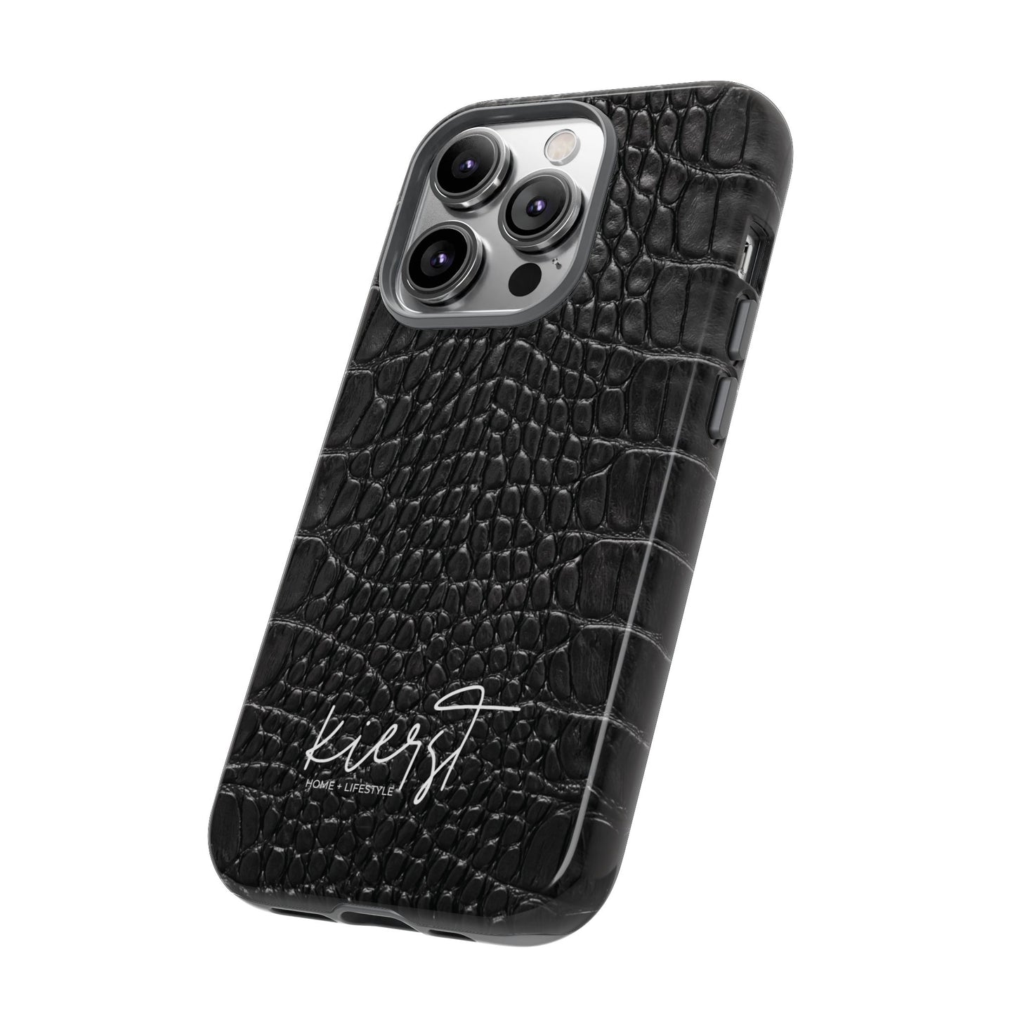 Black Alligator Print iPhone Case