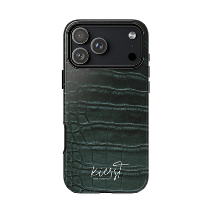 Emerald Crocodile Print iPhone Case