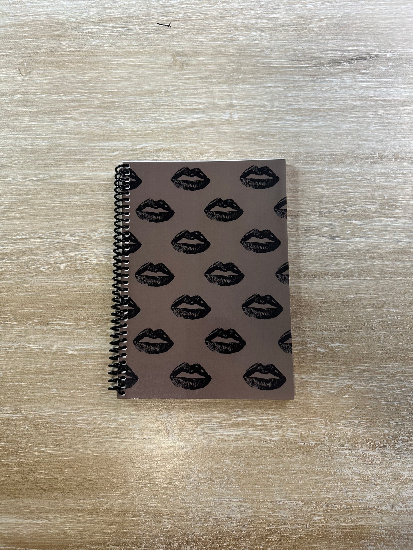 Black Lips on Mocha Notebook