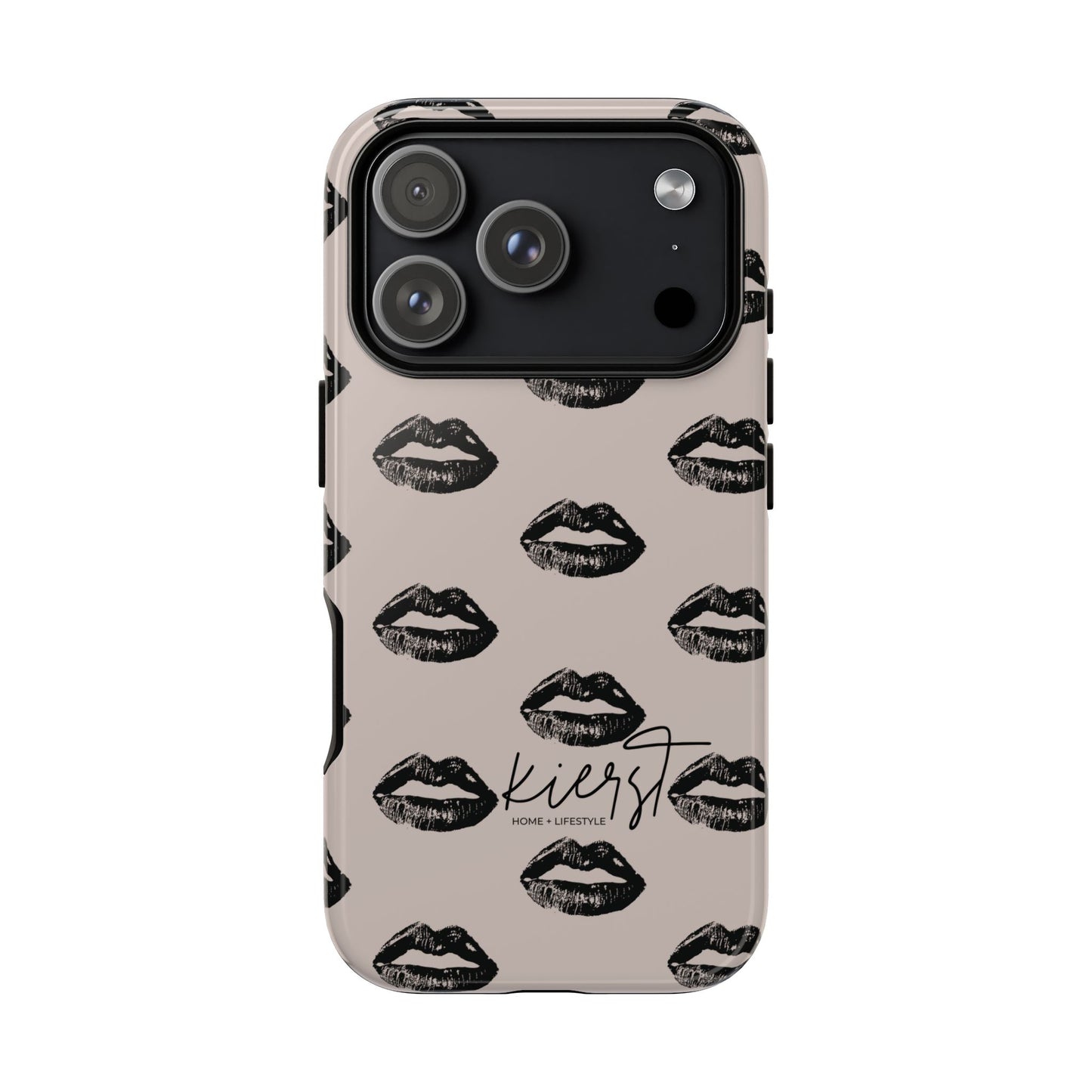 Black Lips and Oat iPhone Case