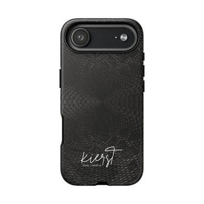 Black + Grey Snake Print iPhone Case