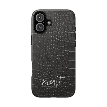 Black Alligator Print iPhone Case