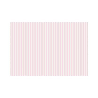 kierst Signature Pink and Cream Striped Wrapping Paper