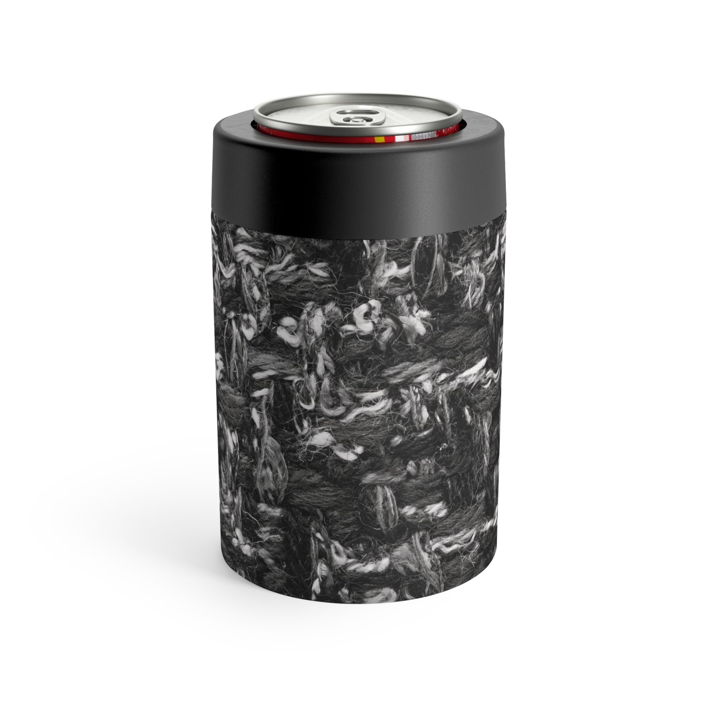 Grey Tweed Print Can Holder