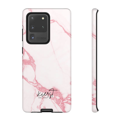 Pink & White Marble Samsung Galaxy Phone Case | Feminine, Polished, and Quietly Bold