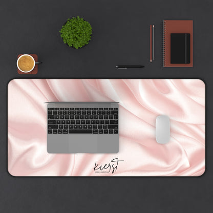 Pink Silk Print Desk Mat
