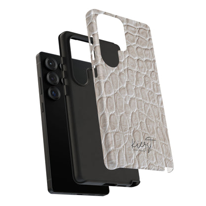 Cream Reptile Print Samsung Galaxy Phone Case