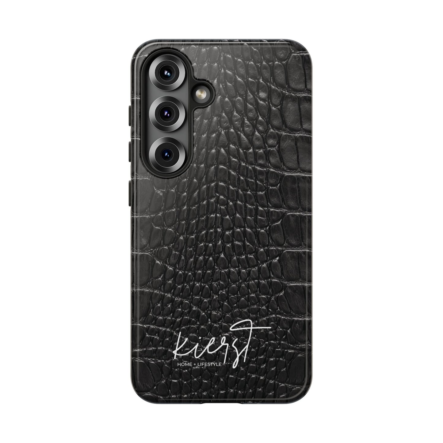 Black Alligator Print Samsung Galaxy Phone Case