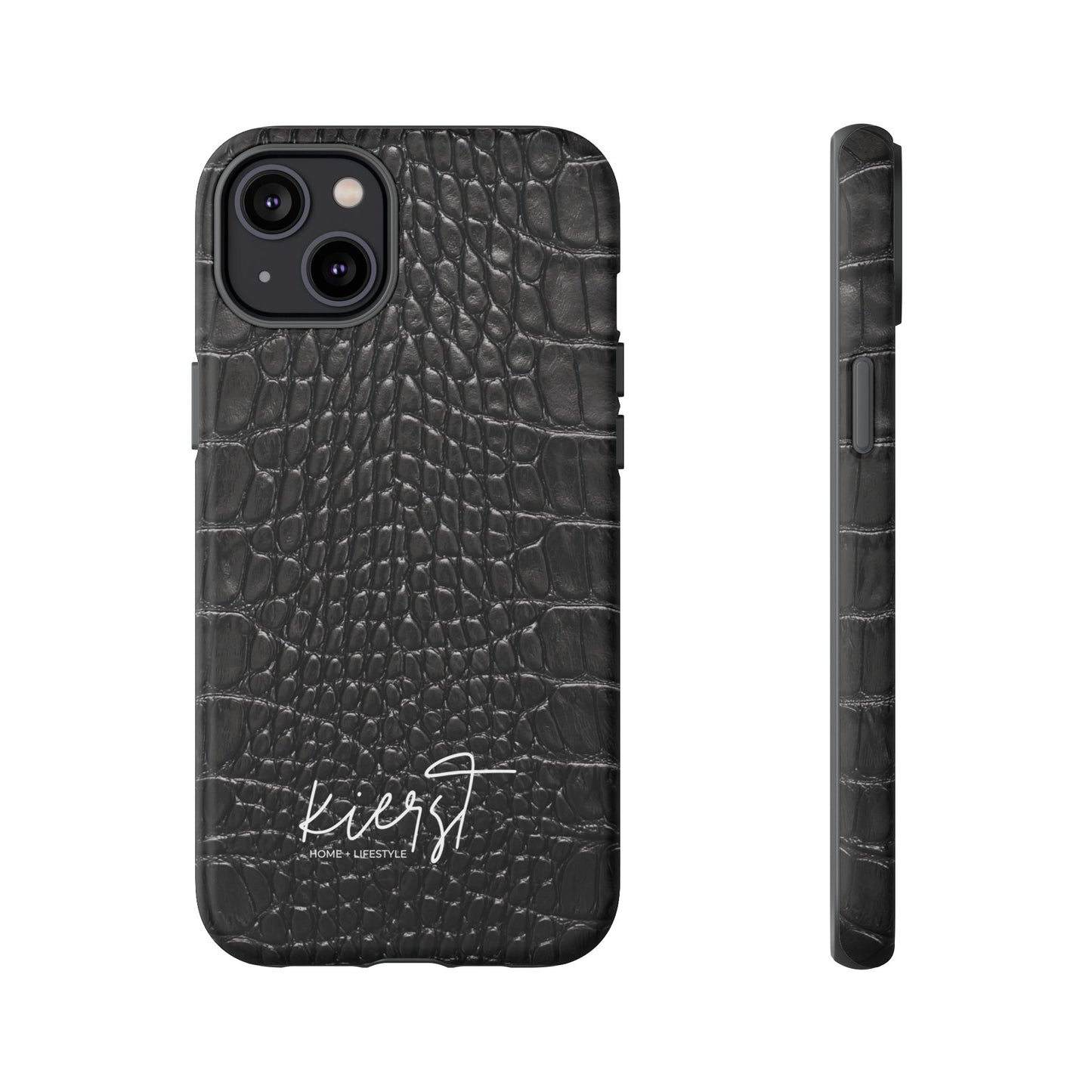 Black Alligator Print iPhone Case