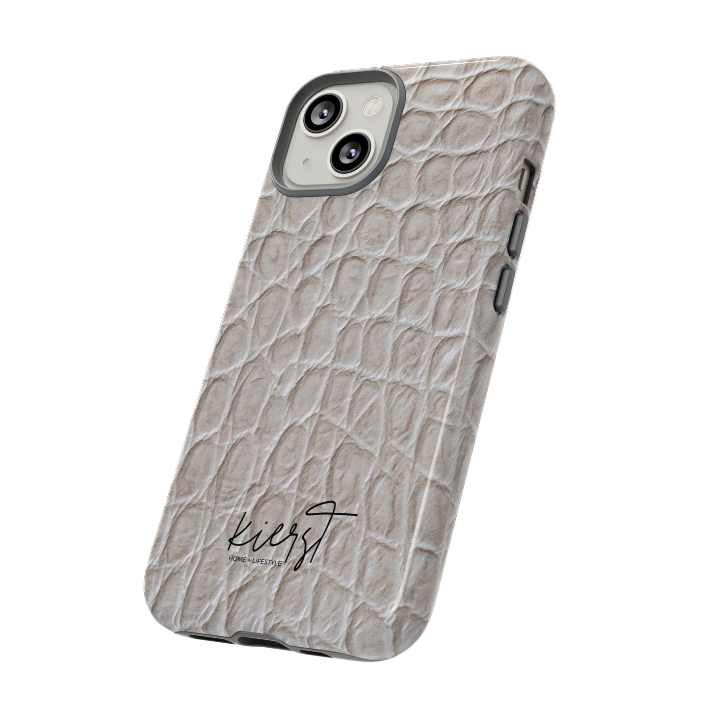 Cream Reptile Print iPhone Case
