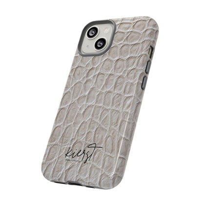 Cream Reptile Print iPhone Case