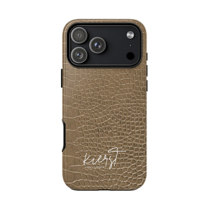 Tan Alligator Print iPhone Cas