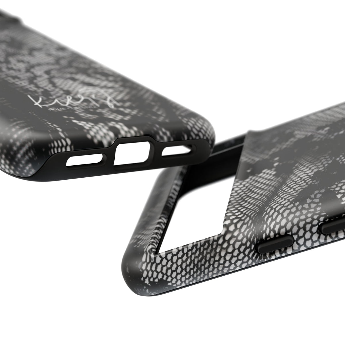 Black + White Lace Print Google Pixel Phone Case