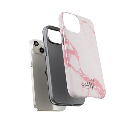 Pink & White Marble iPhone Case | Classic Elegance, Feminine Twist