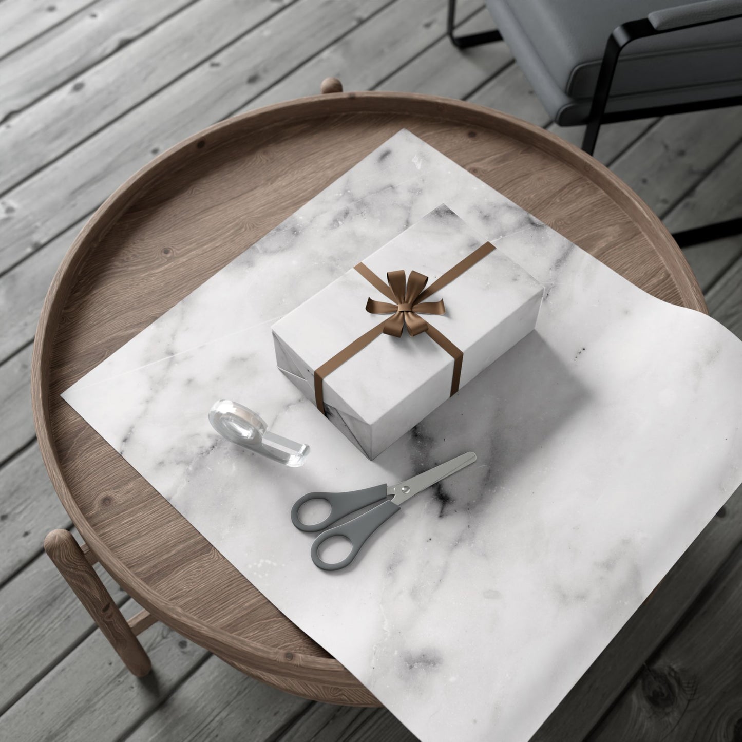 Lived-In Grey Marble Gift Wrapping Paper