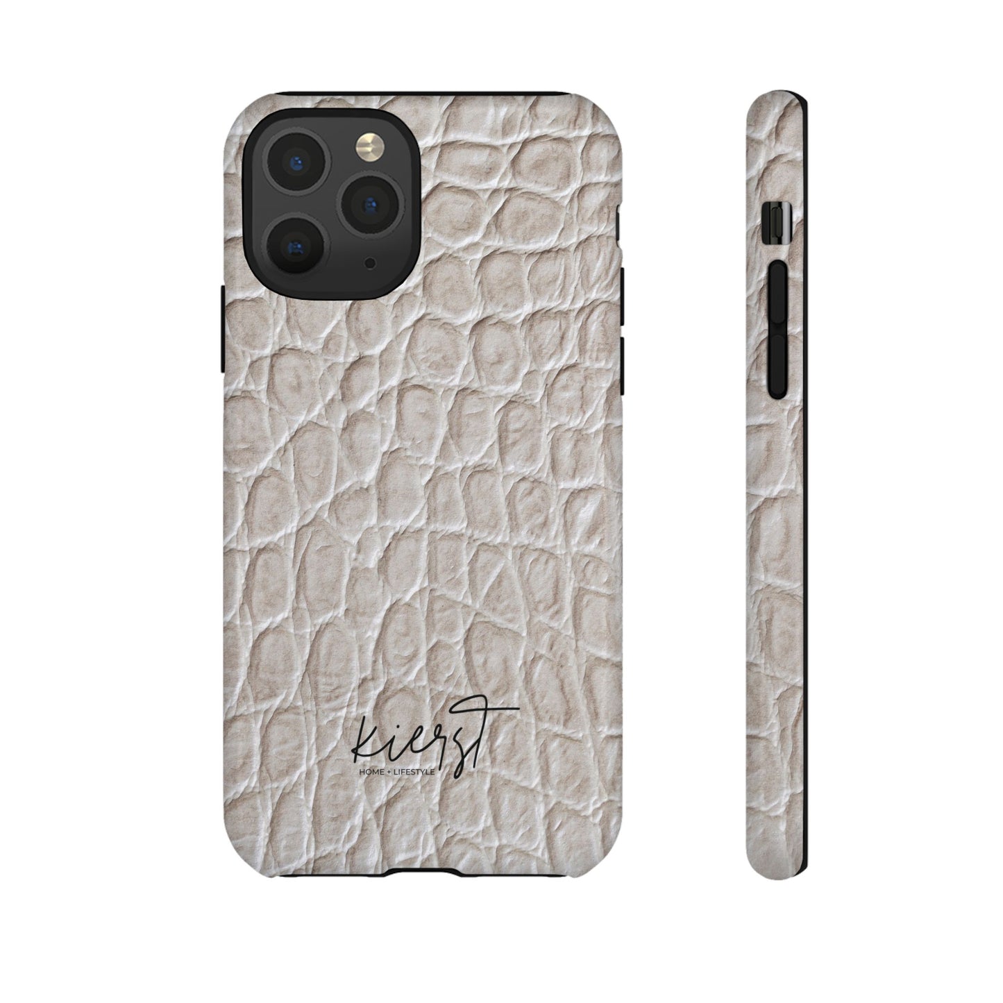 Cream Reptile Print iPhone Case