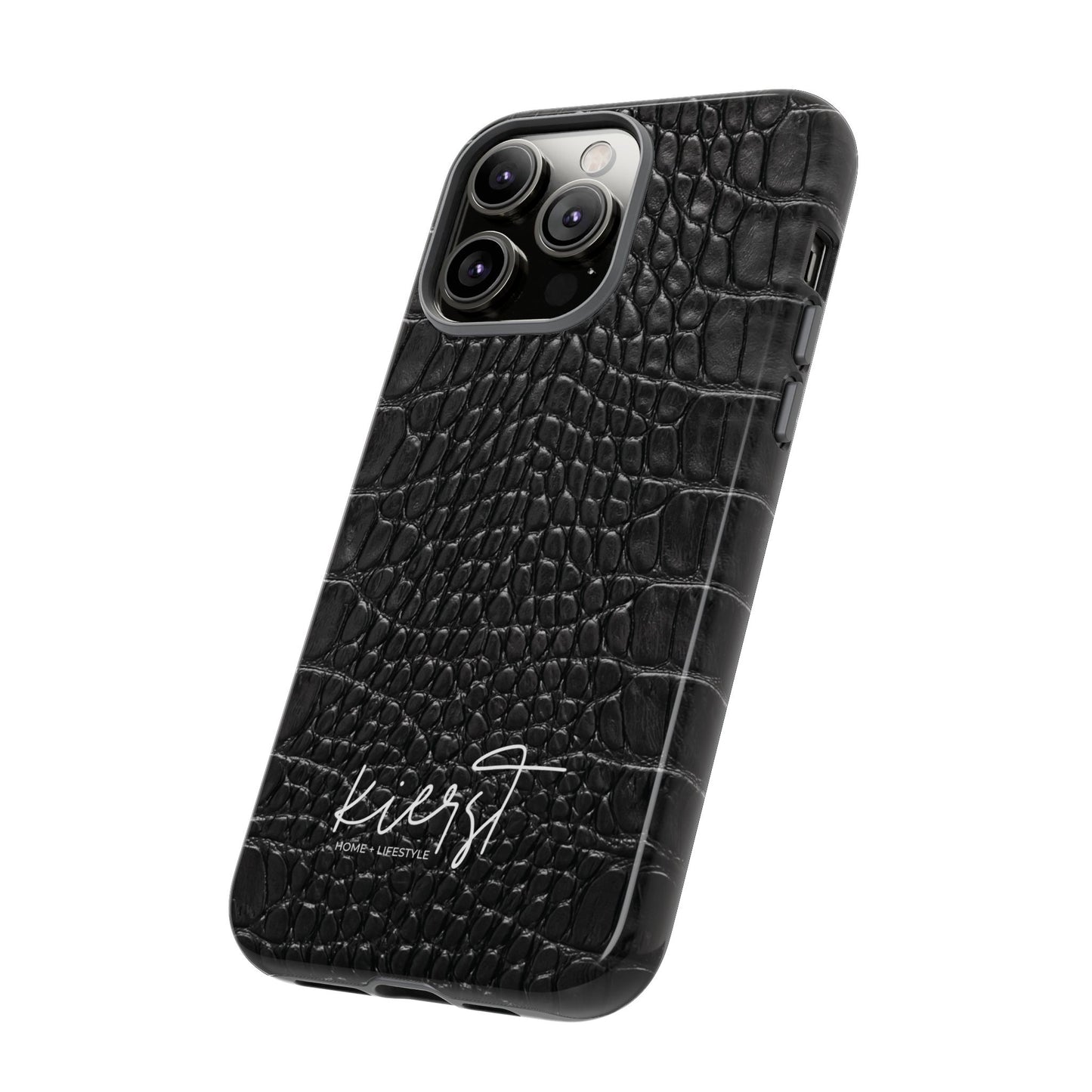 Black Alligator Print iPhone Case
