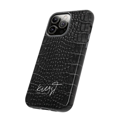 Black Alligator Print iPhone Case