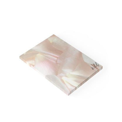 Iridescent Petals Post-it® Note Pad | Soft Pink Floral Sticky Notes for Elegant Everyday Reminders