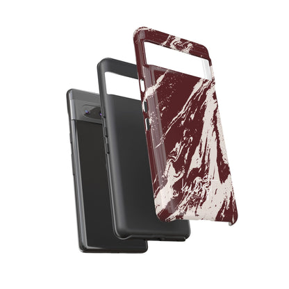 Cream Marble on Signature Velvet Noir Google Pixel Phone Case