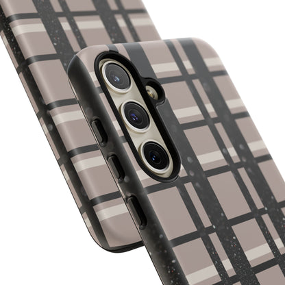 Elevated Neutrals Plaid Samsung Galaxy Case | Structured Style, Soft Edge