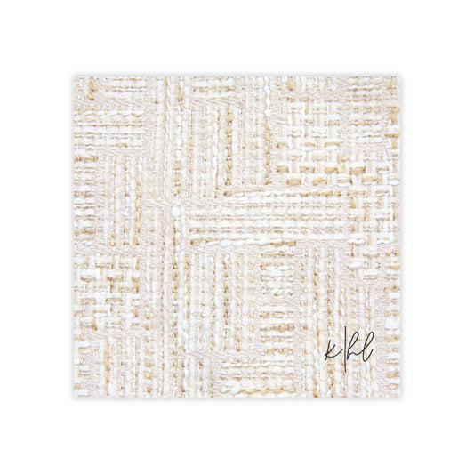 Cream and Gold Tweed Post-it® Note Pad