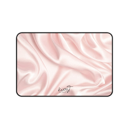 Pink Silk Print Desk Mat