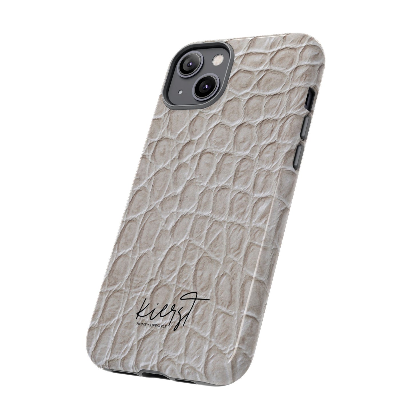 Cream Reptile Print iPhone Case