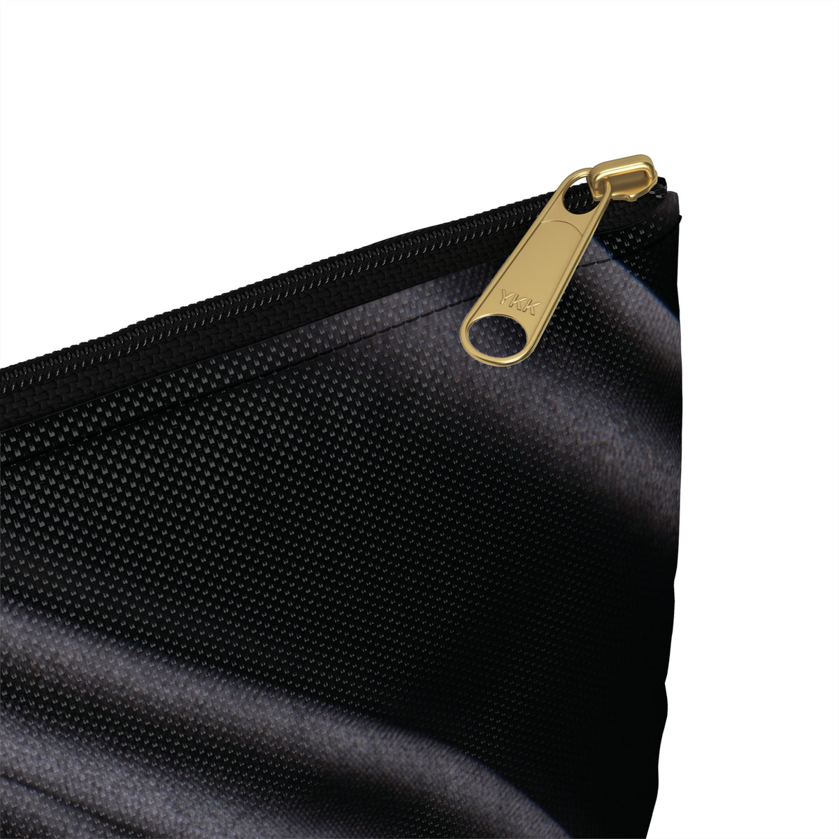 Black Silk Print Accessory Pouch
