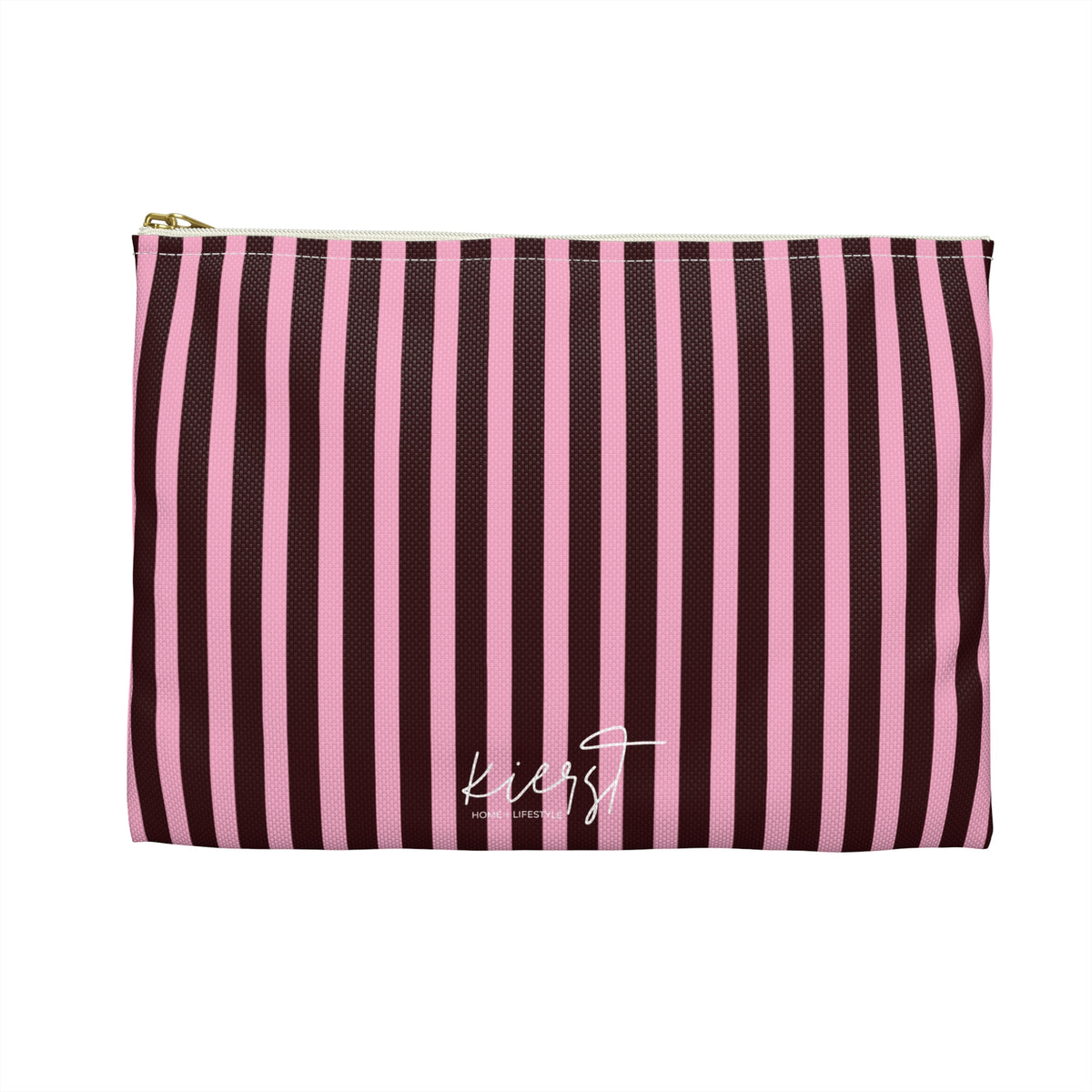 Signature Velvet Noir + Pink Stripes Accessory Pouch