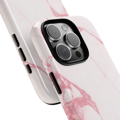 Pink + White Marble iPhone Case