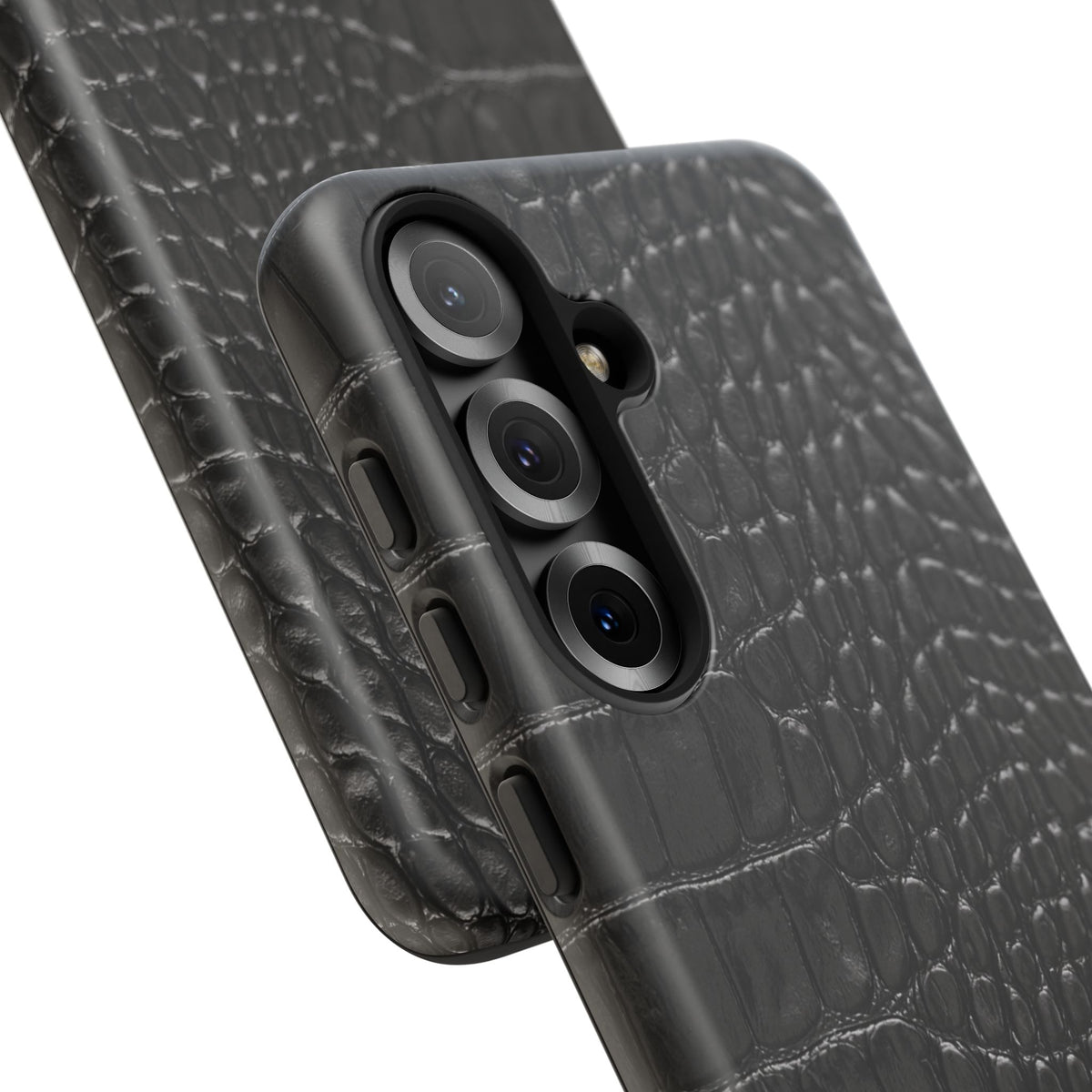 Black Crocodile Print Samsung Galaxy Phone Case