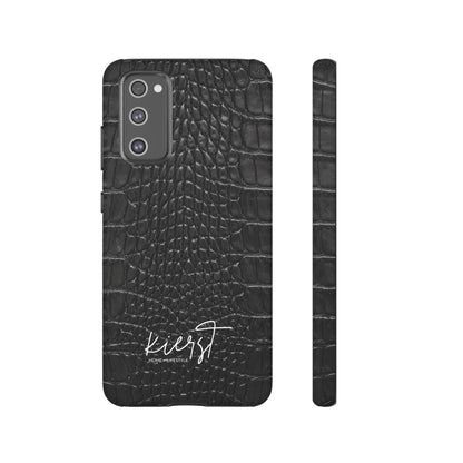 Black Alligator Print Samsung Galaxy Phone Case