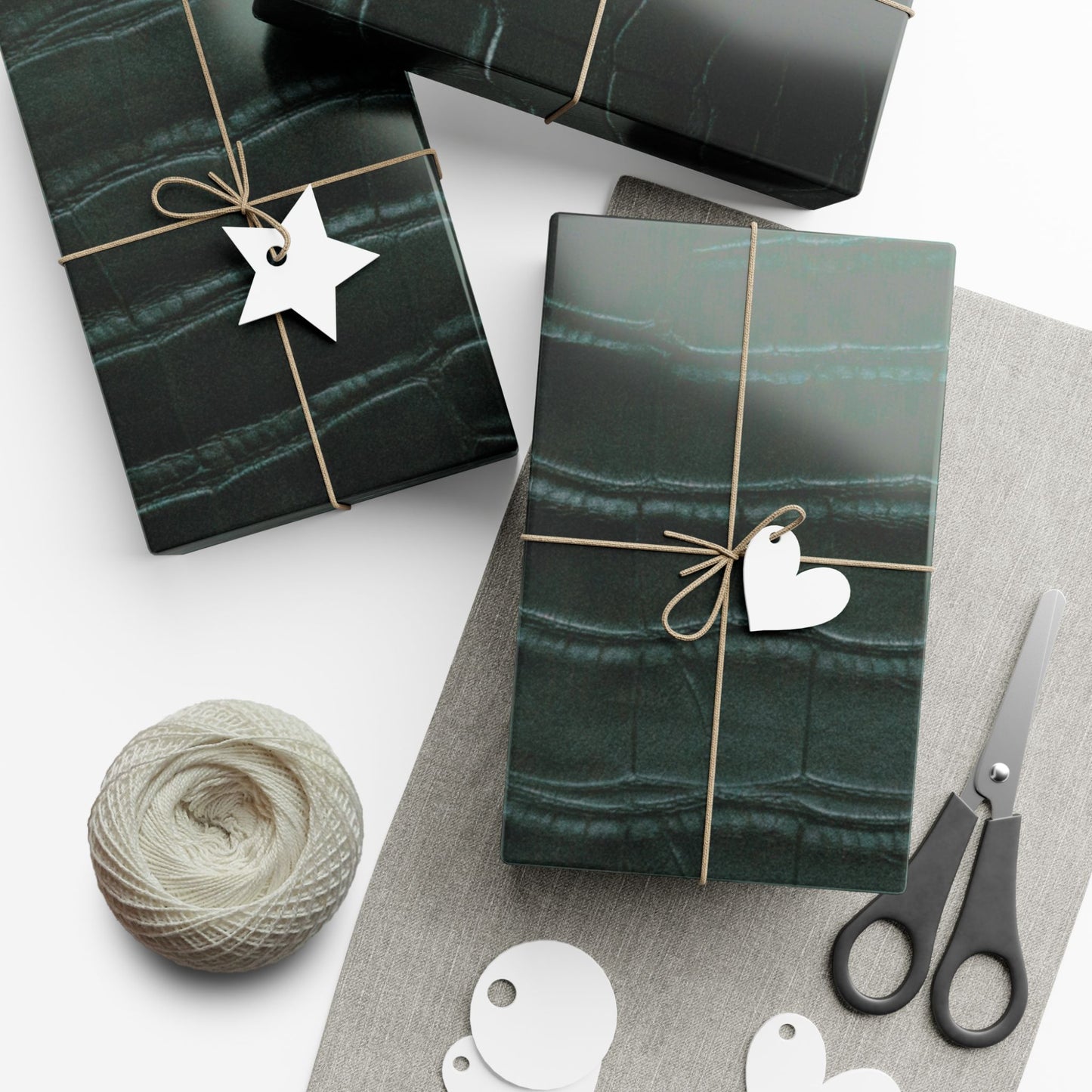 Emerald Crocodile Print Gift Wrapping Paper